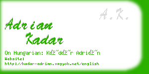 adrian kadar business card
